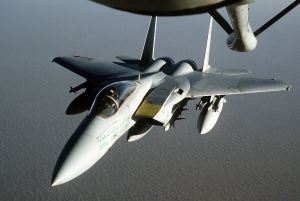Well, at least they buy our jets: A Saudi F-15C fighter jet, made in America!